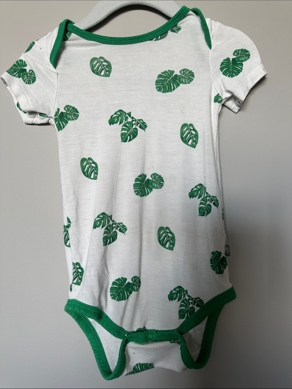 Kyte Baby tropical leaf onsie